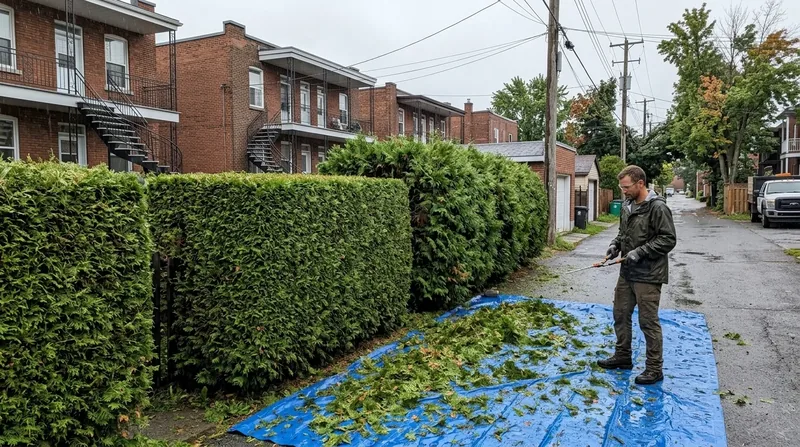 Taille de haie de cèdres Montréal
